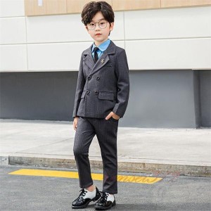 子供スーツ 5点セット 男の子 セットアップ 子供服 ベビースーツ キッズスーツ フォーマルスーツ スーツセット 男の子スーツ ストライプ 