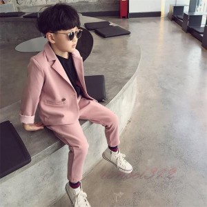 韓国風子供スーツ キッズ スーツ 男の子 フォーマルスーツ　子供服 ベビースーツセット 2点セット ジャケット パンツ フォーマルスーツ 