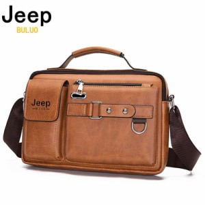 Jeep buluo 男性用 合成皮革 バッグ ファッション ショルダーストラップ付き 高品質