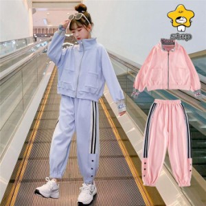 子供服 子ども用ジャージ セットアップ キッズ 女の子 長袖 春秋 上下セット トップス Tシャツ パーカー ロングパンツ スポーツウェア 運