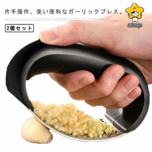 ガーリックプレス 2個セット みじん切り器 みじん切り にんにく潰し器 にんにくつぶし ニンニク潰し ガーリック プレス クラッシャー に