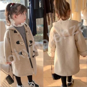 子供コートチェスターコート 女の子 アウター ロングダッフルコート おしゃれ ジャケット キッズ 可愛い 冬服 ジュニア服 暖かい 防寒