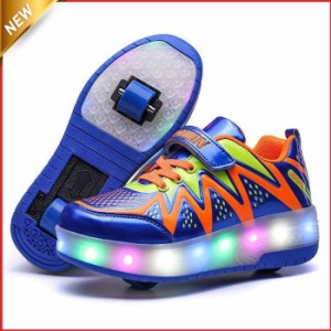 LED 光 る 2輪タイプ 子供 ローラーシューズ キッズ スニーカーローラースケート大人　男女兼用