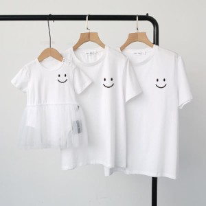 親子ペアルック 赤ちゃん パパ リンクコーデ ベビー 親子コーデ ペアTシャツ 兄弟 姉妹 お揃い 家族写真 記念撮影 おしゃれ 家族 親子服 