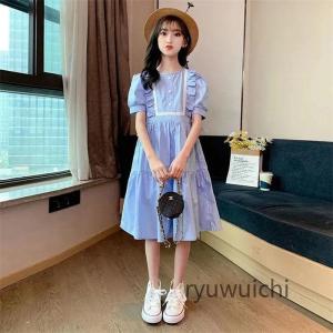 ワンピース キッズ 半袖 子供服 春夏 女の子 キッズワンピース ロングワンピース チュニック 子供ドレス ジュニア 可愛い シンプル 110 1