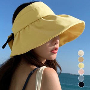 サンバイザー 小顔 UV対策帽子 韓国