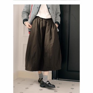人気スカート あったかい 蓄熱 レディース 冬服 中綿スカート ボトムス 無地 抜け感のあるコクーンスカート 合わせやすいベーシックカラ
