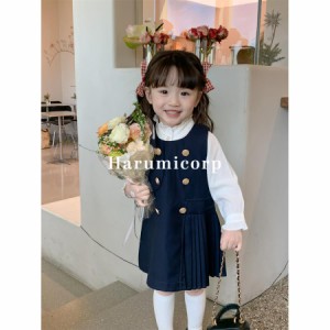 セットアップ キッズ 子供服 女の子 シャツ 長袖 綿 ワンピース ジュニア おしゃれ 可愛い ベビー服 春 秋 トップス ブラウス