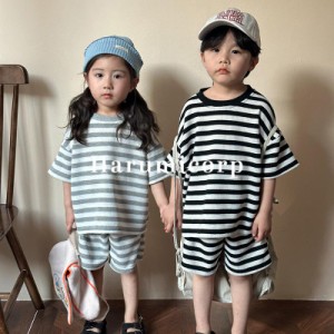 セットアップ キッズ 半袖 ベビー服 女の子男の子 tシャツハーフパンツ ストラップ おしゃれ 可愛い 子供服 春 夏 ジャージ 上