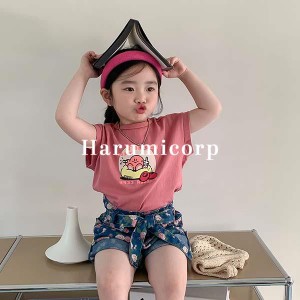 tシャツ キッズ 子供服 女の子 男の子 半袖 Tシャツ 春 夏 カットソー 韓国子ども服 ジュニア ベビー服 おしゃれ 可愛い カ