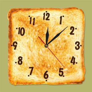 壁掛け時計 インテリア時計 パン屋 カフェ キッチン 装飾 トースト ウォールクロック モダン おしゃれ