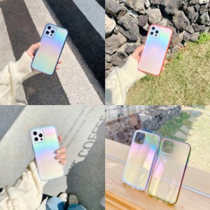 スマホケース iphone14 ケース 韓国 iphone13 ケース iphone12 ケース 携帯ケース iphone15 ケース TPU 無地 クリア オーロラ かわいい 