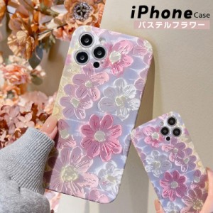 スマホケース iphone14 ケース 韓国 iphone13 ケース iphone12 ケース 携帯ケ ース iphone15 ケース シリコン TPU フラワー 花 デザイン 