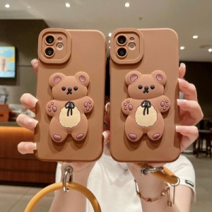 スマホケース iphone13 ケース 韓国 iphone12 ケース 携帯ケース iphone11 ケース iphone se ケース TPU くま ベアー リング かわいい レ