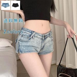 デニム　y2k ショートパンツ ローライズ　ギャル　短パン ローライズ y2K デニム ショートパンツ ギャル 平成ギャル ヘソ