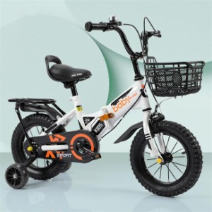 自転車 子供用折りたたみ自転車 新登場 幼児自転車 フリースタイル自転車 12、14、16、18、20インチ 補助輪が点滅し 高さ調節可能 転倒防