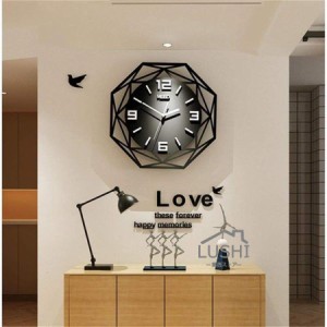壁掛け時計 黒 おしゃれ 立体 デザイン 飾る時計 大数字 見やすい