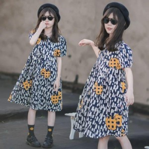 ワンピース キッズ 半袖ワンピース 春夏 子供服 女の子 ワンピース 子供 ジュニア フレア おしゃれ 可愛い カジュアル 新品 110 120 130 