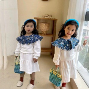 子供服 ワンピース 韓国子供服 女の子 キッズ 冬 長袖ワンピース フリル 子供 子ども服 ベビー服 お姫様 おしゃれ 可愛い カジュアル 新