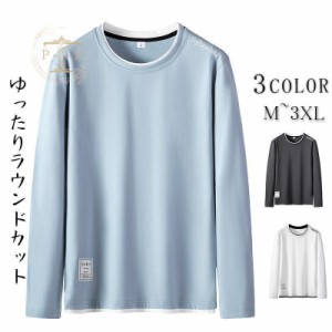 トップス ロンT ビッグシルエット 無地 ゆったり 春 春服 秋 夏 秋服 トップス カットソー ヘンプ ビッグロングTシャツ メンズ 長袖