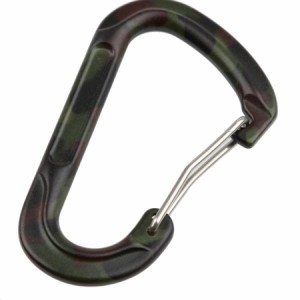 Aluminum Alloy D-Shape Climbing Cabiner Snap Clip Spring Key Chain - Camo