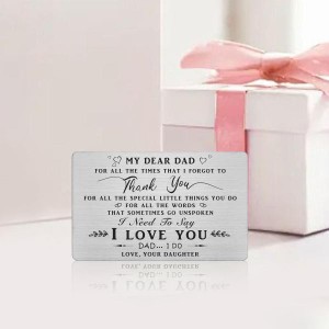 財布インサートカード インサートノートカード 娘の子供からのユニークな財布 婚約誕生日ギフト用のグリーティングカード