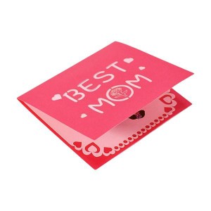 母の日のポップアップカード Best Mom お母さん 奥さん 誰にでも 封筒と便箋付き