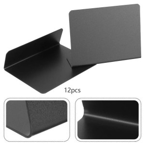 12個のミニ黒板看板、黒板タグL字型値札、装飾黒板ラベルワードパッドテーブルサイン黒板メッセージボード