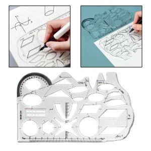 多機能描画定規の型枠のプラスチック学校の起草機能