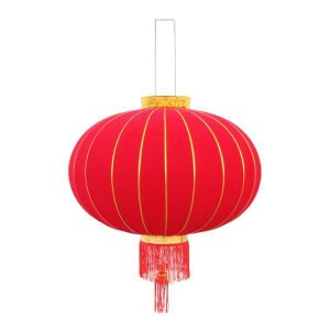 中国の旧正月の布の幸運のランタンタッセルの掛かる装飾が付いている赤いランタン80