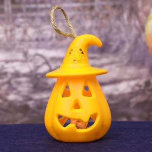 バーイエロー用ハロウィンパンプキンランプポータブルハンガブル人工照明