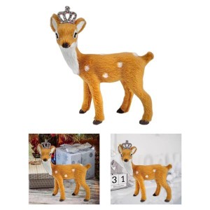 クリスマスのトナカイ置物の装飾的な鹿の置物の家の装飾の装飾品