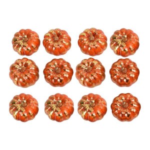 12個の人工カボチャ、フォームカボチャフェイクフルーツ野菜ミニ秋収穫カボチャシミュレーションカボチャモデル ハロウィンホリデー装飾
