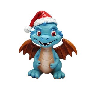 クリスマス ドラゴン 置物 かわいい クリスマス デコレーション クリスマス パーティー用 暖炉 スタイル B