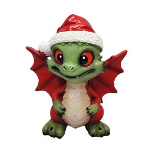 クリスマス ドラゴン 置物 かわいい クリスマス デコレーション クリスマス パーティー 暖炉 スタイル C