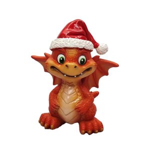 クリスマス ドラゴン 置物 かわいい クリスマス デコレーション クリスマス パーティー 暖炉 スタイル D