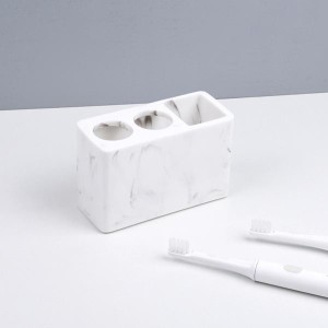 デスクトップ歯ブラシホルダー歯磨き粉ホルダー組織バニティアクセントホワイト