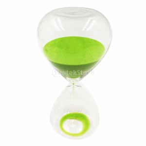 全7色 15分 砂時計 卓上時計 素晴らしい 時間管理 小道具 装飾品 友人 ギフト - ライトグリーン