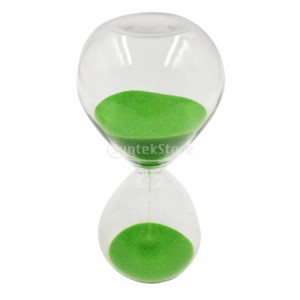 全7色 15分 砂時計 卓上時計 素晴らしい 時間管理 小道具 装飾品 友人 ギフト - 濃い緑色