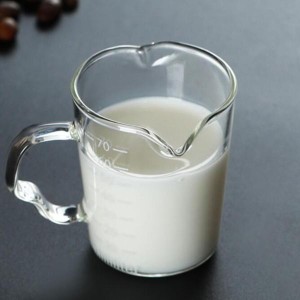 コーヒーガラス測定ミルクカップ二重口とスケールワインコーヒーオンスのマグ150ml
