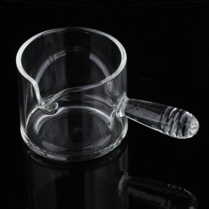 エスプレッソグラスコーヒー計量カップハンドル付きカラフェバリスタ測定透明ガラスとL