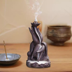 創造的な逆流香炉滝香炉香ホルダー仏の手像工芸禅瞑想リラクゼーション