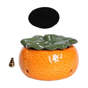 木製ベースなしのキッチンルームデスクトップ用オレンジ香炉手芸装飾品
