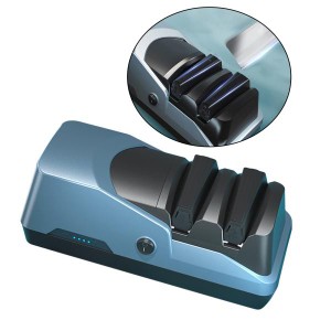 自動包丁シャープナー3ギア砥石USB充電高速シャープナーキッチン用品