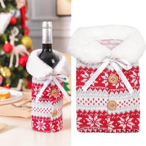 クリスマス バッグ、赤ワイン ボトル カバー、ワイン ボトル カバー、クリスマス ボトル バッグ パーティー テーブ