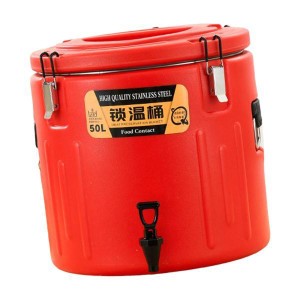 蛇口が付いている家棒付属品 50L のために密封されるステンレス鋼の絶縁された氷のバケツの馬小屋