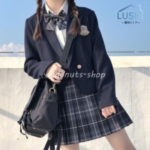 女子高生 制服 リボン ブレザー スカート チェック セット JK 学生 スクール コスプレ ファッション レディース ブラッククイーン女子高