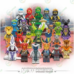 LEGOレゴ互換品 ニンジャ ミニフィグ 忍者 ミニフィギュア ブロック 24体セット 知育玩具 キャラクター 男の子 おもちゃ 5歳6歳7歳 クリ