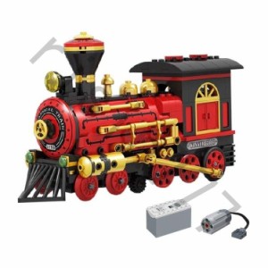 LEGOレゴ互換品 蒸気機関車 ブロック モーターセット 知育 趣味 教材 ラジコン 車おもちゃ ミニカー モデル 大人 子供 男の子 誕生日 ク