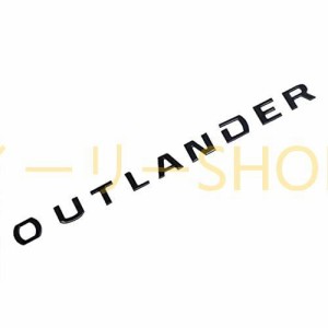 三菱アウトランダー 3D ABS車のステッカーエンブレムバッジのロゴ OUTLANDERエンブレム (BLACK)